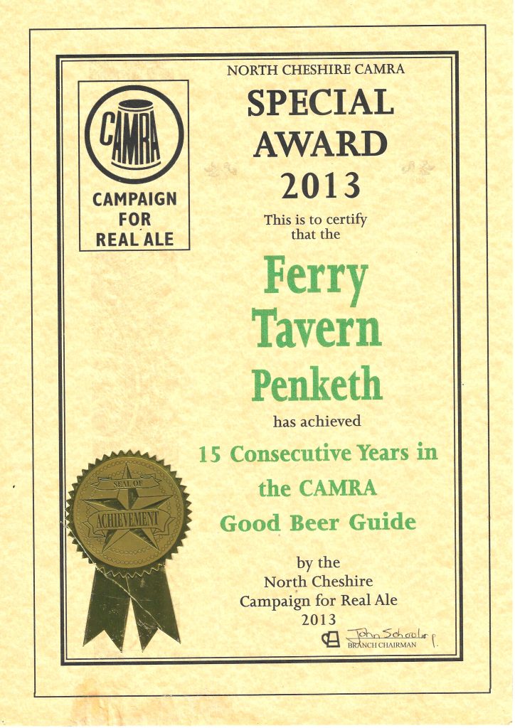 2013: 15 Consecutive Years in The Good Beer Guide