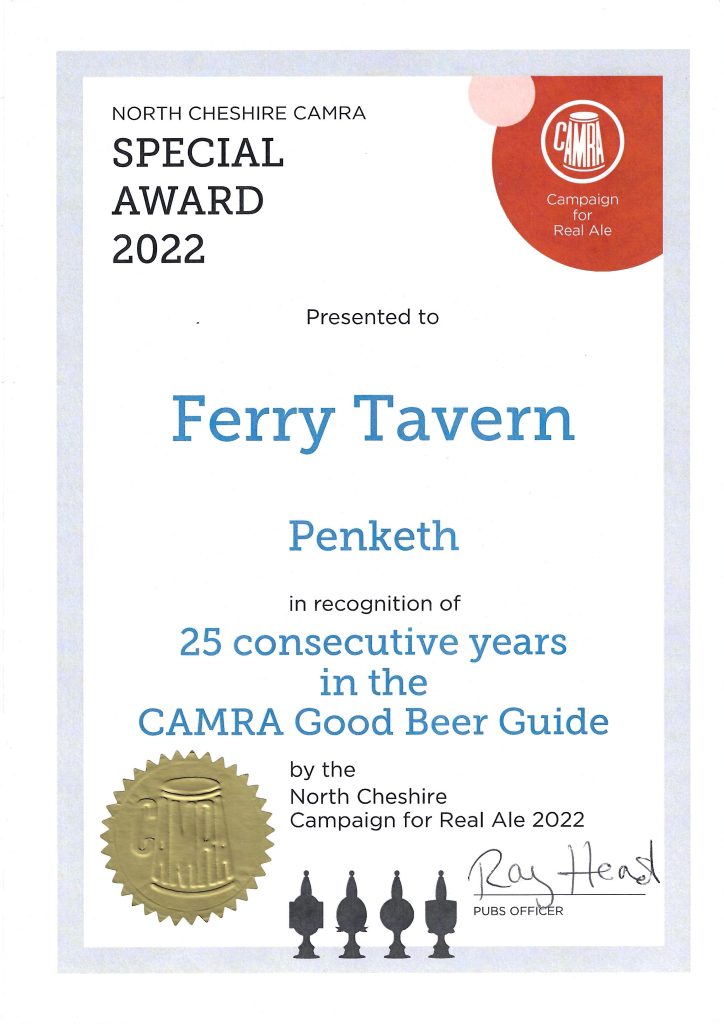 2022: 25 Consecutive Years in The Good Beer Guide